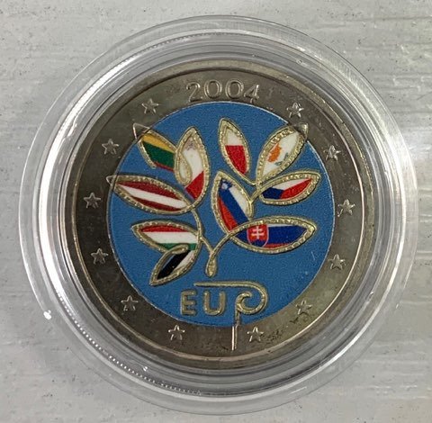 Finland. 2 Euro 2004 "Enlargement of the EU" (colored)  (Ingen mindstepris)