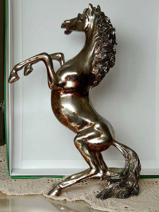 Livi Giancarlo - Skulptur, Cavallo rampante - 28 cm -  - 1960