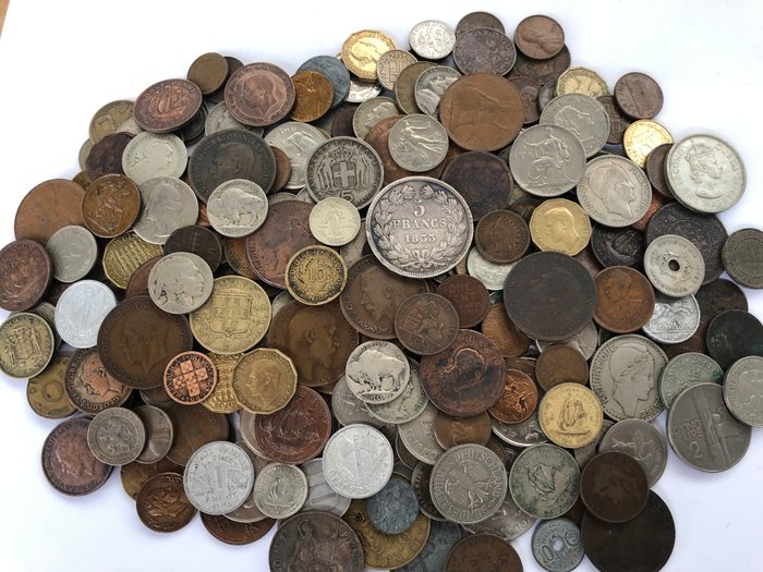 Verden. Lot of 250 coins (including silver) 1800-present  (Ingen mindstepris)