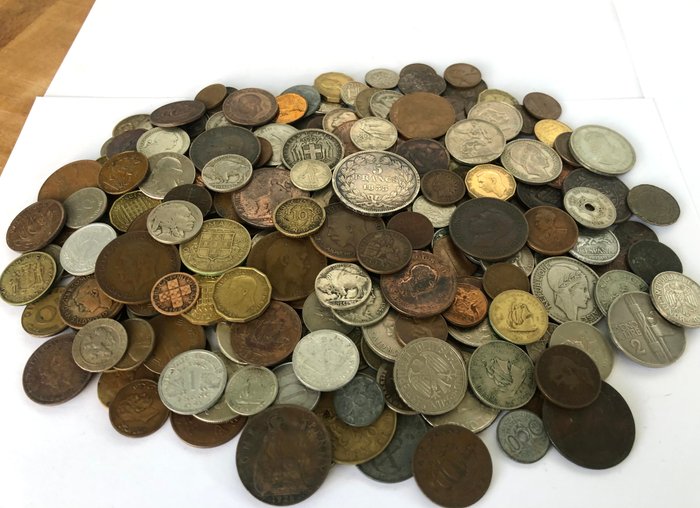 Verden. Lot of 250 coins (including silver) 1800-present  (Ingen mindstepris)