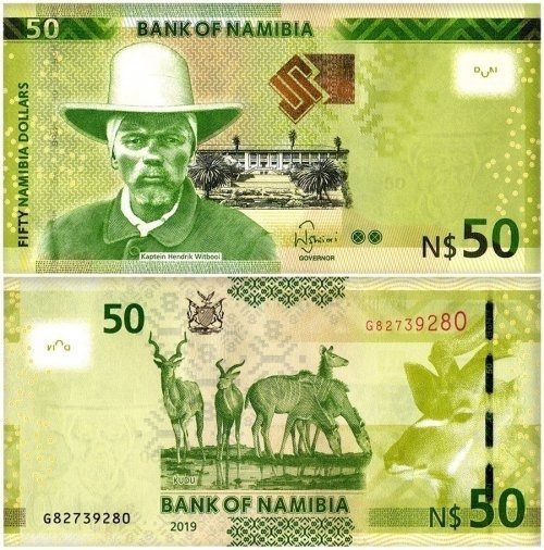 Namibia. - 10, 20, 50, 100, 200 Dollars 2018-2019 - Pick 13 to 17.  (Ingen mindstepris)