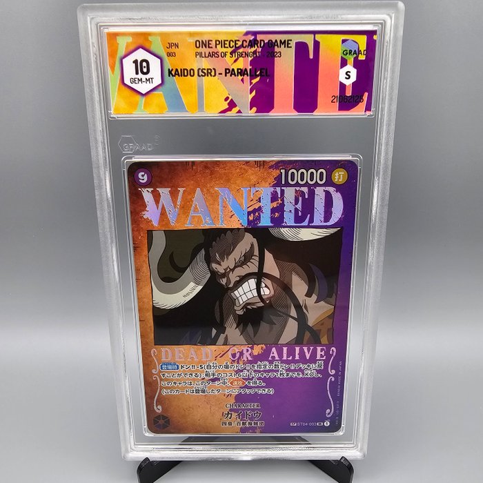 Kaido {Wanted} Parallel SP STO4-003 SR Graded card - Graad 10