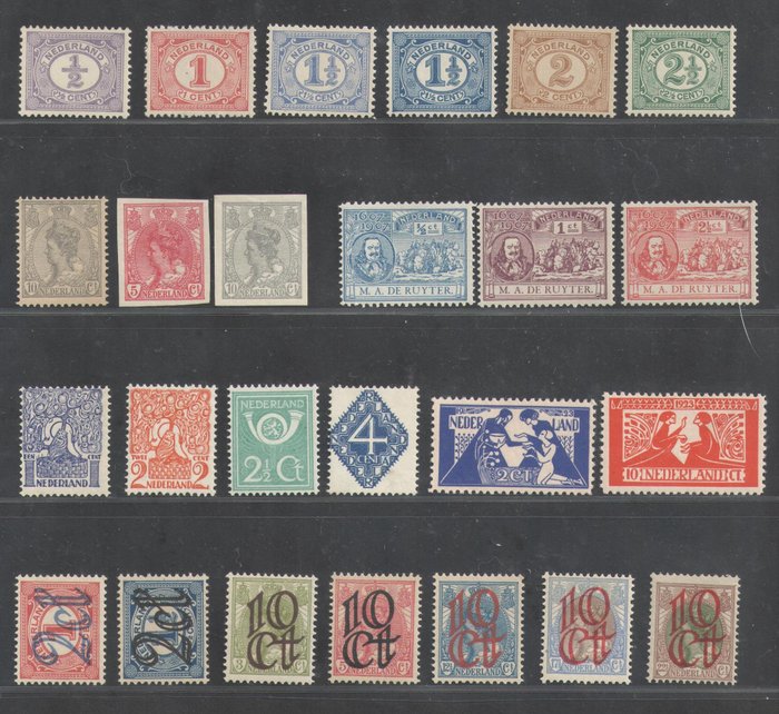 Holland 1899/1924 - Udvælgelse - NVPH 50/55, 81, 82/83, 87/89, 110/113, 114/120, 134/135