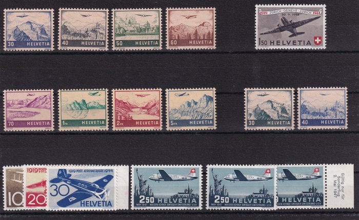 Schweiz 1923/1988 - Samling af luftpost