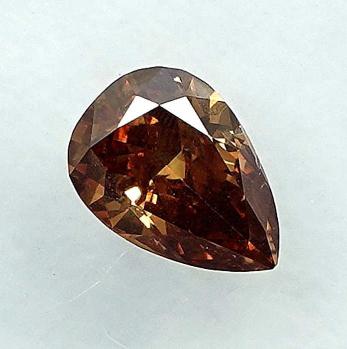 1 pcs Diamant  (Naturfarvet)  - 0.22 ct - Fancy deep Orange nuance Gul - SI2 - International Gemological Institute (IGI)