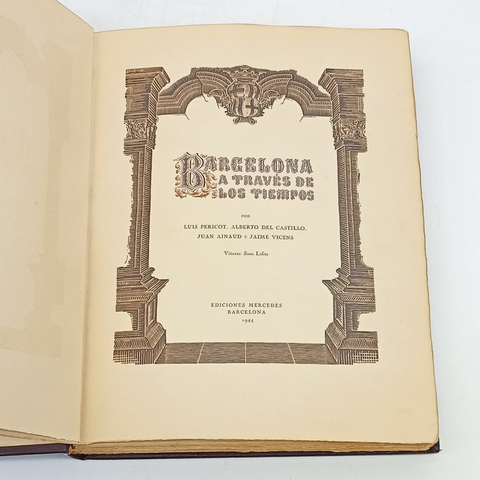 Luis Pericot, Alberto del Castillo, Juan Ainaud y Jaime Vicens - Barcelona a través de los tiempos - 1944