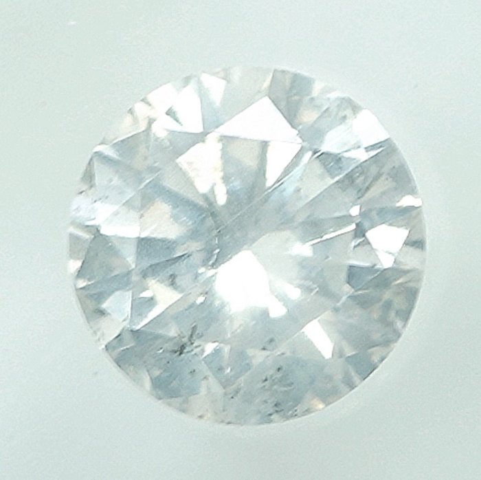 1 pcs Diamant  (Natur)  - 0.40 ct - G - I1 - Gem Report Antwerp (GRA)