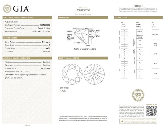 2 pcs Diamant  (Natur)  - 2.02 ct - Rund - G - VVS1 - Gemological Institute of America (GIA)