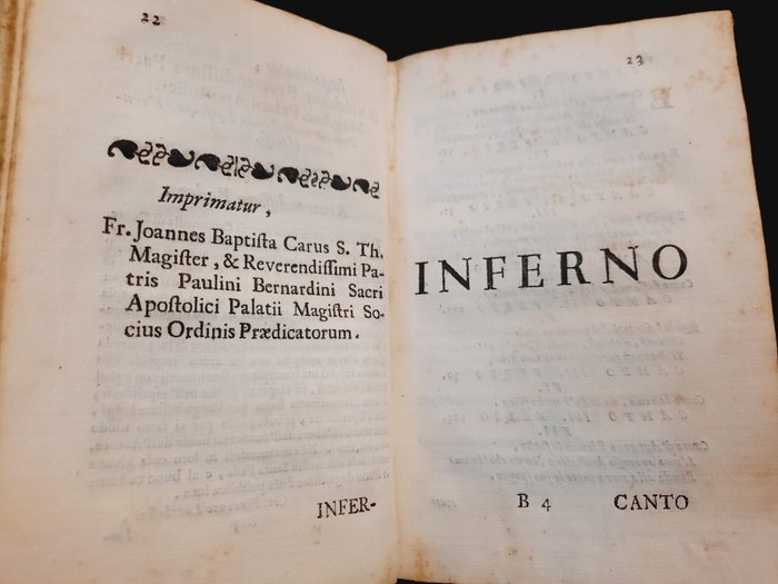 Carlo D'Aquino - Le similitudini della Commedia di Dante Alighieri - 1707