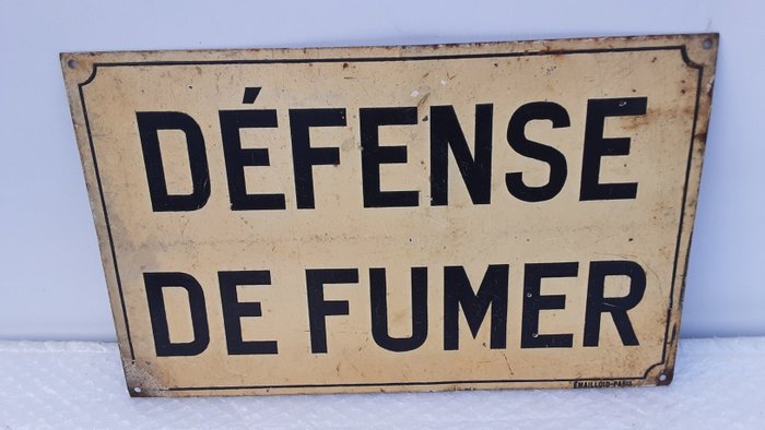 Defense De Fumer - Tallerken - Metal