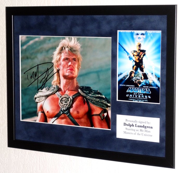 Masters of the Universe - Dolph Lundgren (He-Man) Framed, signed + Certificate of Authenticity