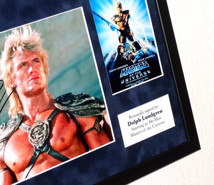 Masters of the Universe - Dolph Lundgren (He-Man) Framed, signed + Certificate of Authenticity