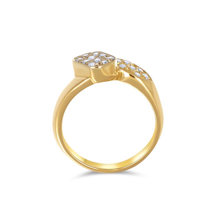 Ring - 18 kraat Gulguld, Hvidguld -  0.51ct. tw. Diamant (Natur)