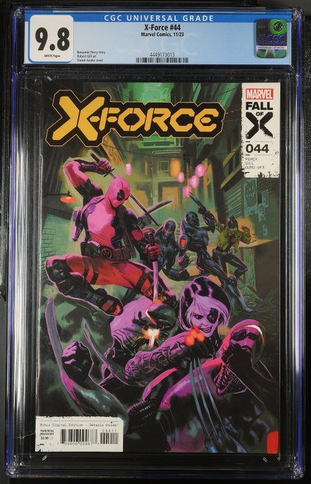 X-Force #44 - POP 1 Population 1 - 1 Graded comic - Første udgave/genoptryk - CGC 9.8