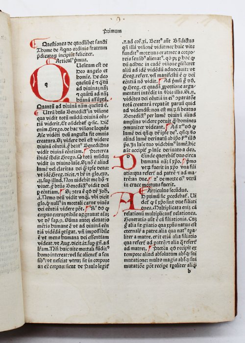 Tommaso d'Aquino - [Incunable] - Duodecim Quodlibet - 1476