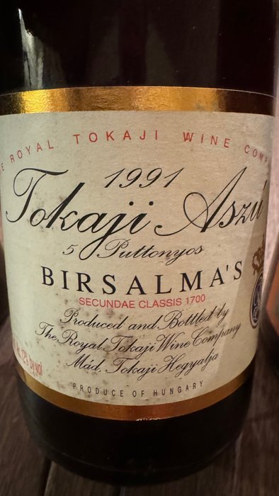 Royal Tokaji, Aszú 5 Puttonyos: 1990 Bojta  1991 Birsalmás  1995 Birsalmás - Tokaj 5 Puttonyos - 3 Jennies (0,5 L)