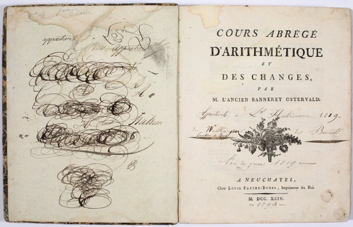 Frédéric Samuel Ostervald - Cours abrégé d’Arithmétique et des Changes - 1794