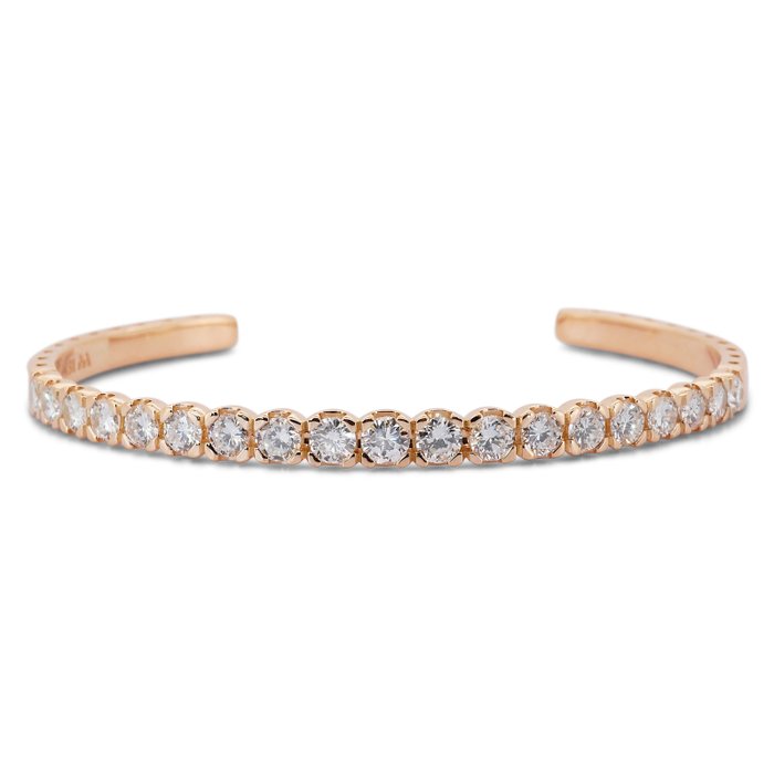 Armbånd - 18 kraat Gulguld -  4.30ct. tw. Diamant (Natur)