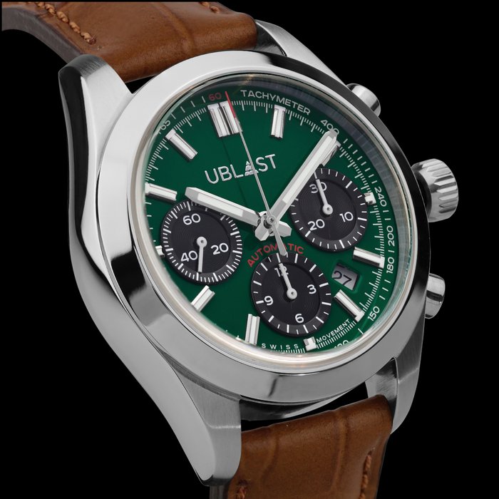 Ublast - Air Prince Automatic Chronograph - REFUBAPCH40GN/PLM - Swiss MOVT - Mænd - Ny