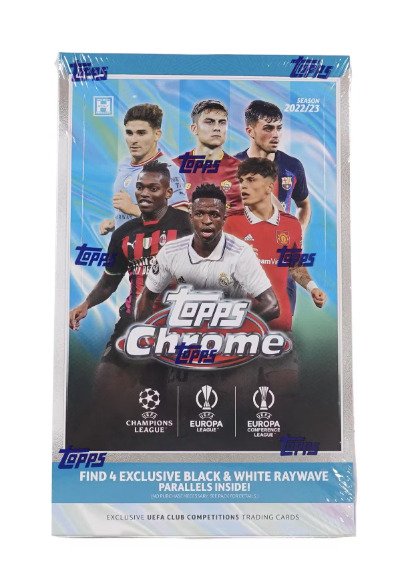 2022/23 Topps Chrome UCL Hobby Little Box - Chase The Autograph - 1 Sealed box - Næsten så god som ny (NM)