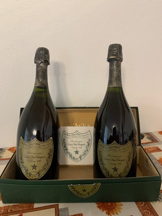 1988 Dom Pérignon - Champagne Brut - 2 Flasker (0,75 L)