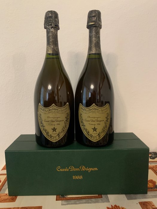 1988 Dom Pérignon - Champagne Brut - 2 Flasker (0,75 L)