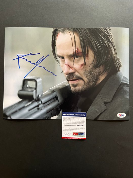 John Wick - Keanu Reeves - Signed in Person - with PSA/DNA Certificate - Autograph photo - No Reserve!