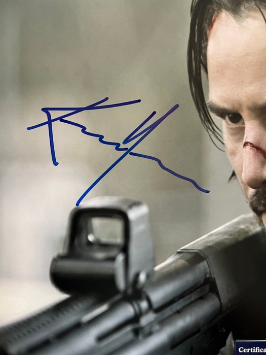 John Wick - Keanu Reeves - Signed in Person - with PSA/DNA Certificate - Autograph photo - No Reserve!