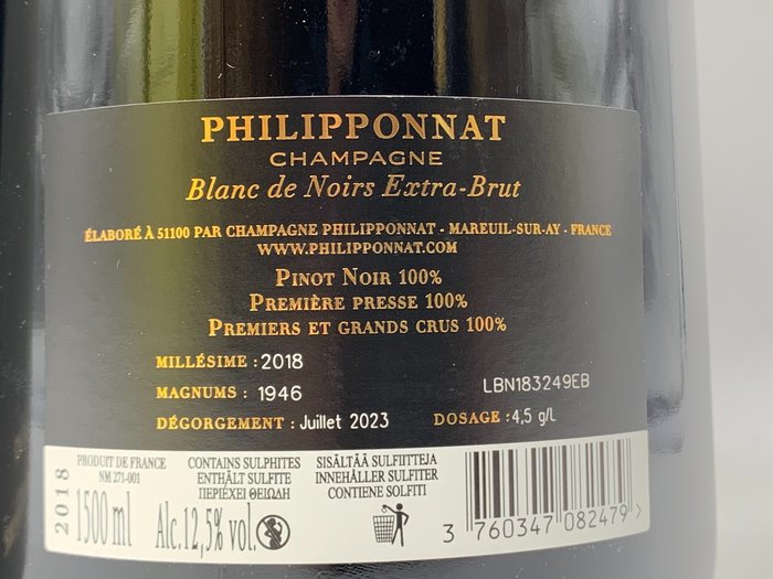 2018 Philipponnat, Extra Brut - Champagne Blanc de Noirs - 1 Magnum (1,5 L)