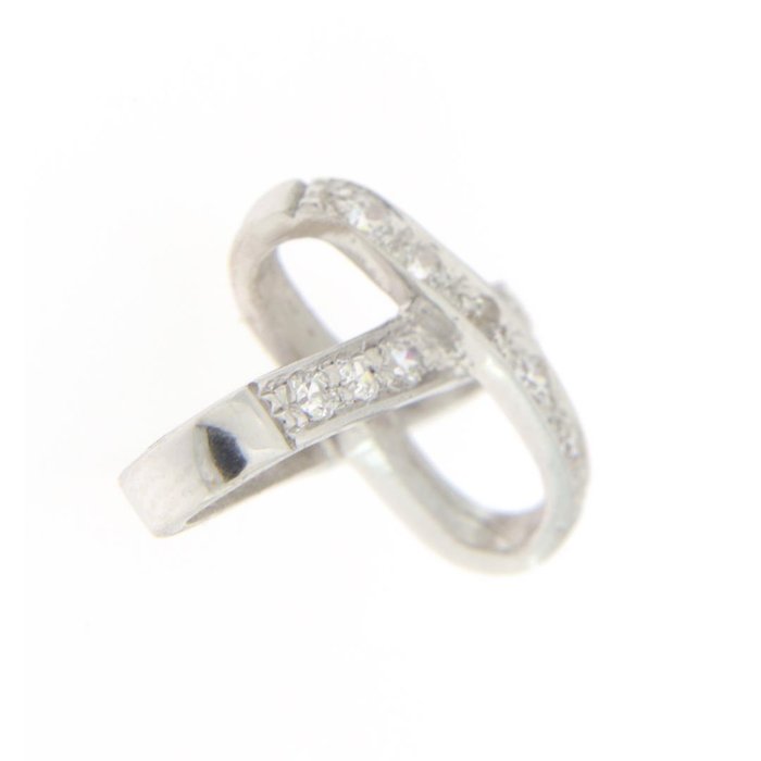 Ingen mindstepris - Handmade - Vedhæng - 1.85g - 18 kraat Hvidguld -  0.10ct. tw. - Diamant