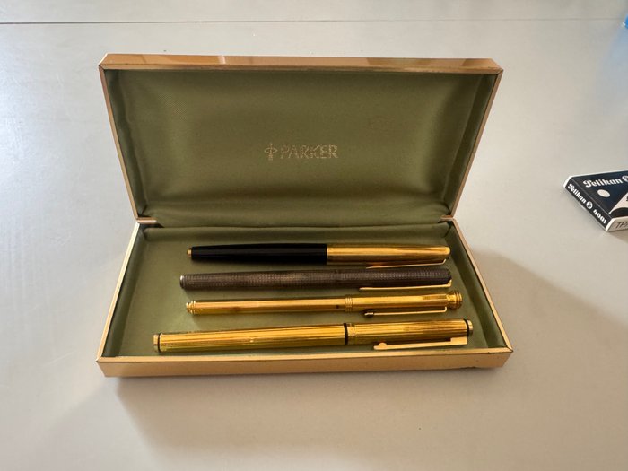 Pelikan John Sterling - Skrivebordsæt  (4) - .585 (14 kt.) guld, Forgyldt