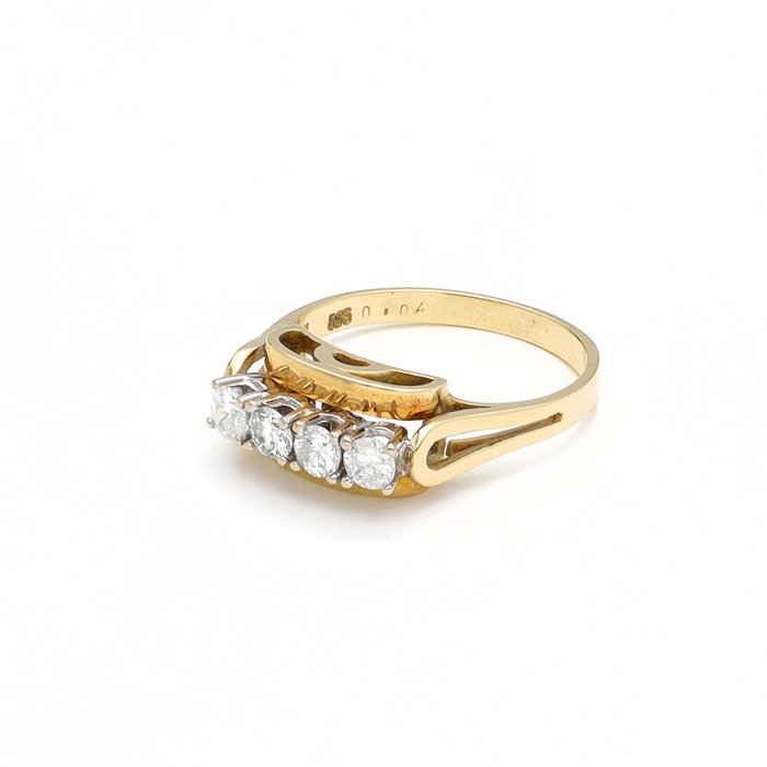 Ingen mindstepris - Ring - 14 karat Gulguld, Hvidguld -  0.40ct. tw. Diamant (Natur)