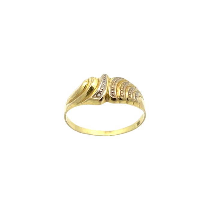 Ingen mindstepris - Ring - 8 karat Gulguld -  0.01ct. tw. Diamant (Natur)