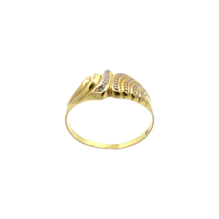 Ingen mindstepris - Ring - 8 karat Gulguld -  0.01ct. tw. Diamant (Natur)