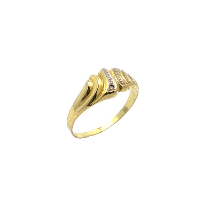 Ingen mindstepris - Ring - 8 karat Gulguld -  0.01ct. tw. Diamant (Natur)