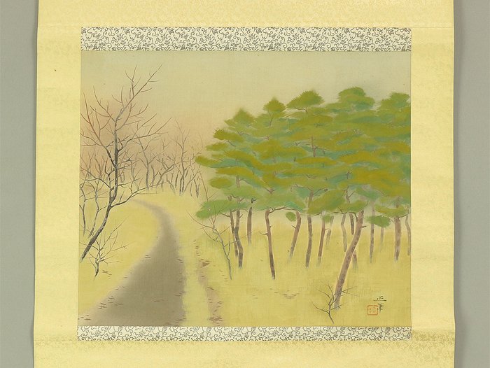 Spring Forest Path Scenery - Mamiya Tadashi 間宮正 (1911-1984) - Japan  (Ingen mindstepris)