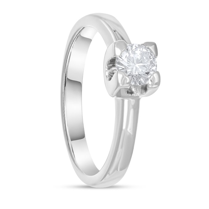 Ring - 18 kraat Hvidguld -  0.51ct. tw. Diamant (Natur)