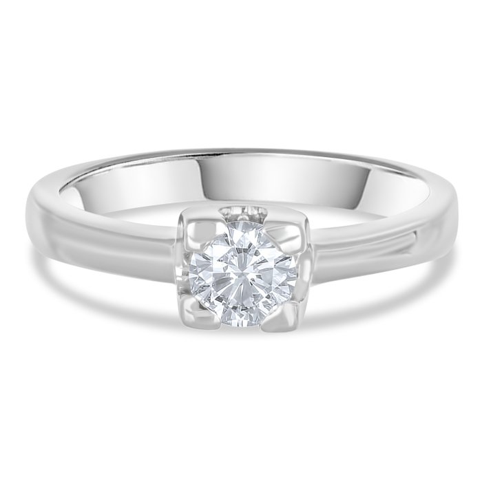 Ring - 18 kraat Hvidguld -  0.51ct. tw. Diamant (Natur)