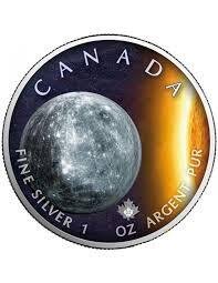 Canada 5 Dollars 2022 - Sonnensystem - Mercury - 1 Oz with COA  (Ingen mindstepris)