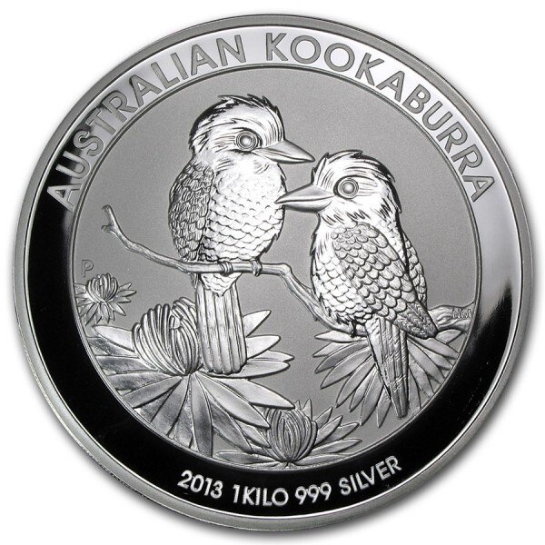 Australien 2013 1 Kilo $30 AUD Australian Silver Kookaburra Coin (In Capsule)