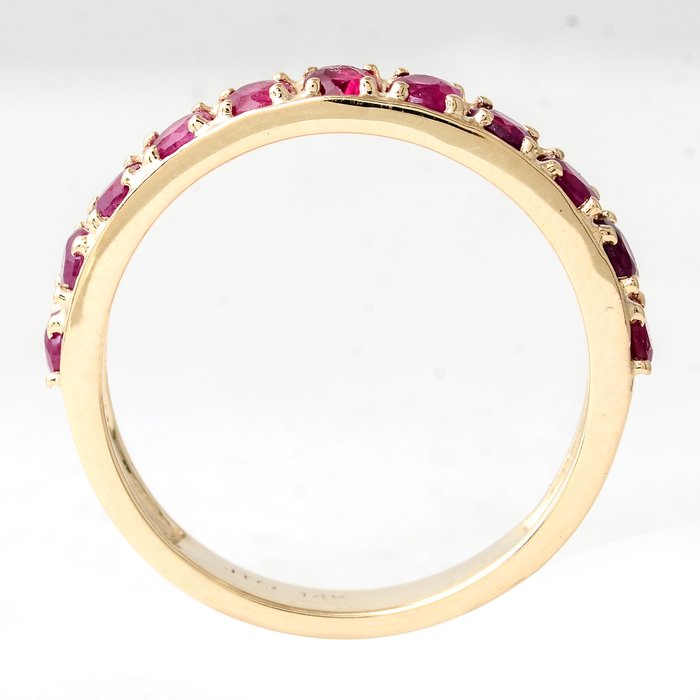 Ingen mindstepris - Ring - 14 karat Gulguld -  1.20ct. tw. Rubin