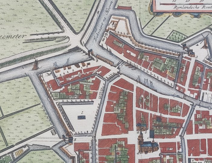 Holland - Purmerend; Isaak Tirion - Grondtekening der Stad Purmerende - 1743