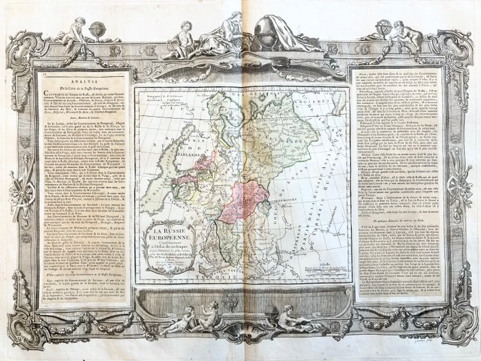 Rusland - Moscou, Lettonie, Litauen, Estland; Louis Charles Desnos - Russie européenne - 1761-1780