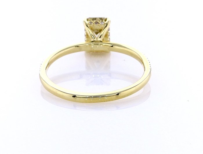 Ring - 14 karat Gulguld -  1.30ct. tw. Diamant (Naturfarvet) - Diamant