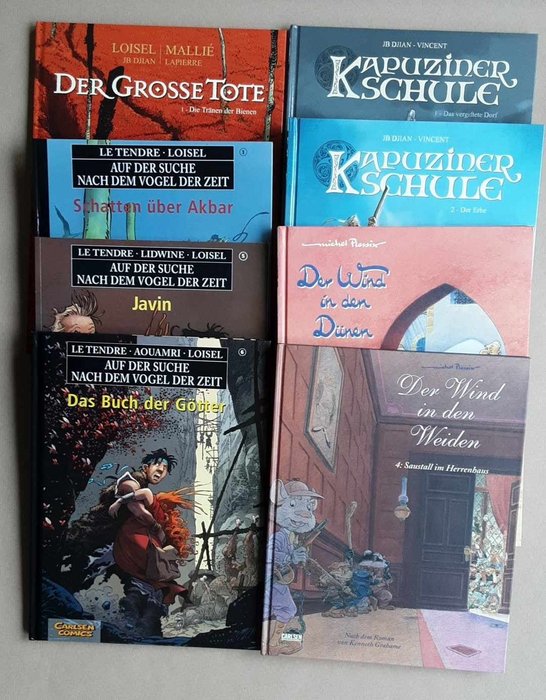 Fantasy "Kapuzinerschule" Band 1 bis 2 (komplette Reihe), "Der Wind in den Dünen", "Der Wind in den Weiden" - "Das vergiftete Dorf", "Der Erbe", "Saustall im Herrenhaus", "Die Tränen der Bienen", "Schatten über - 8 Album