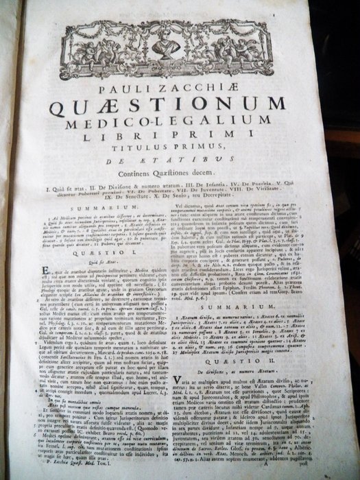 Pauli Zacchiae - Joannis Danielis Horstii - Proto-Medici Generalis - Quaetiones Médico-légales - 1789