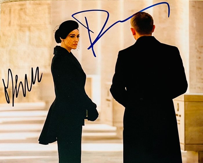 James Bond 007: Spectre - Double signed by Daniel Craig and Monica Bellucci - Autograf, Foto, signed with COA