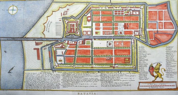 Indonesien - Java, Jakarta; J. van Schley / Pieter de Hondt - Batavia - 1751-1760