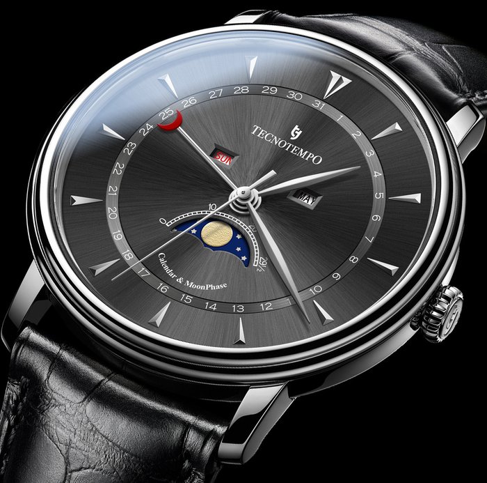 Tecnotempo  - Calendar  Moon Phase - 40mm - TT.CMP.B - Ingen mindstepris - Mænd - 2011-nu