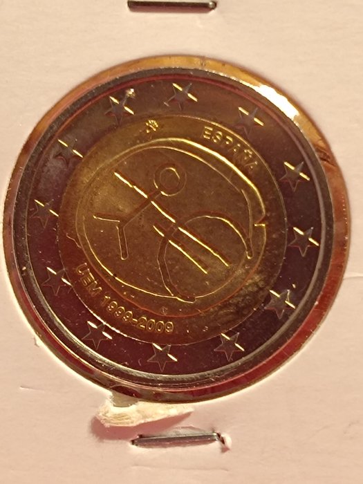 Spanien 2 Euro 2009 "10° anniv UEM" - variante di conio  (Ingen mindstepris)